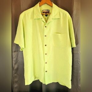 EUC Men's Havana Jacks Cafe Light Green Short Sleeve Shirt Size L